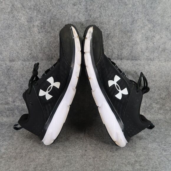Under Armour Shoes Mens 11.5 Athletic Trainer Charged Assert Running Black White - Picture 11 of 16